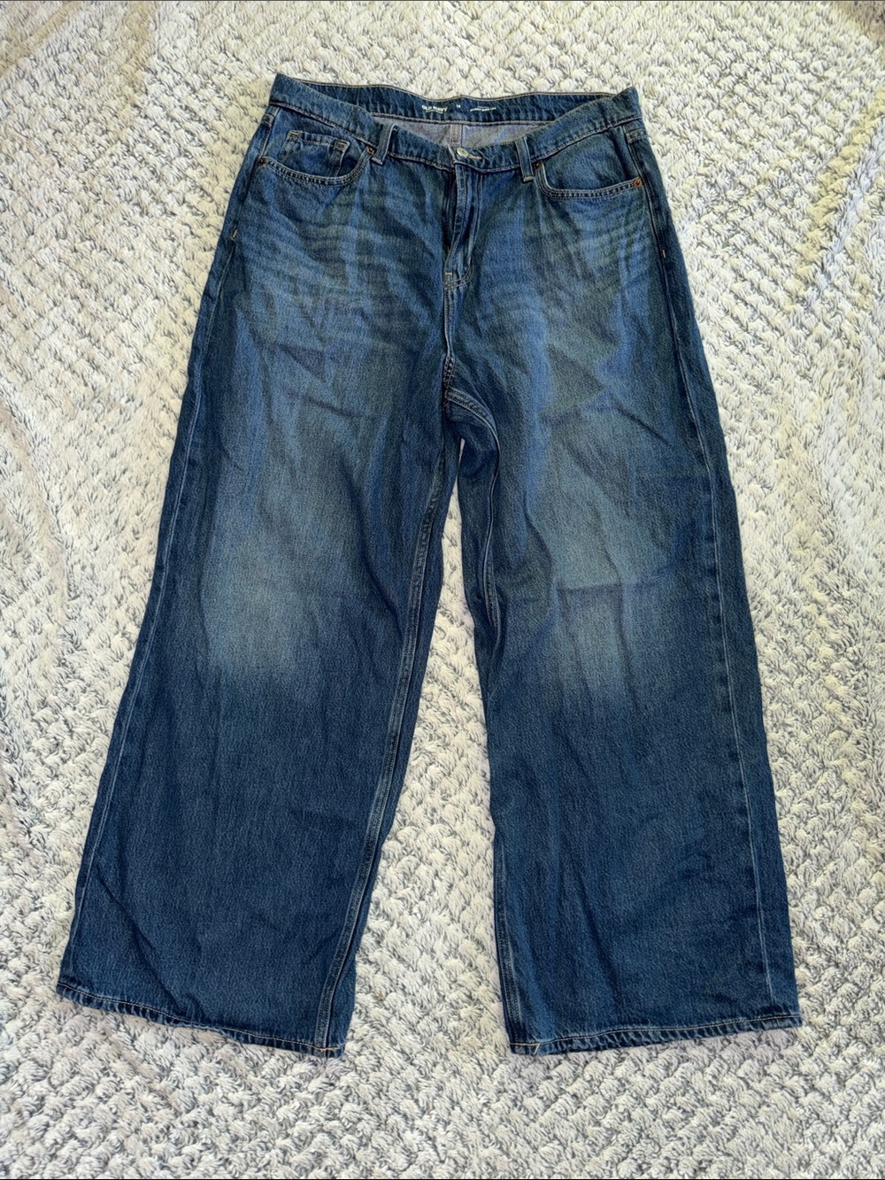 Women’s Wide-Leg Blue Denim Jeans